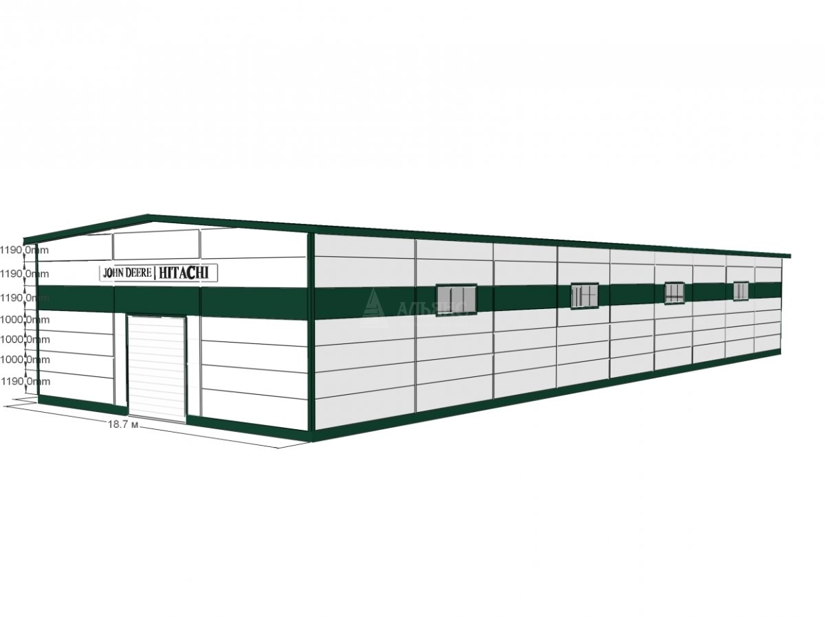 3D визуализация СТО из сэндвич-панелей - фото 10