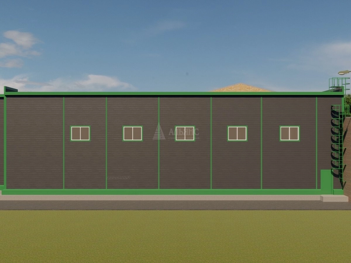 3D визуализация Цех из сэндвич-панелей - фото 2