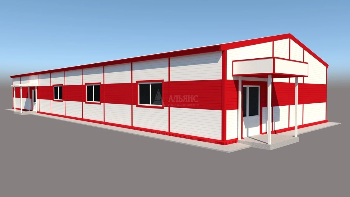 3D визуализация Магазин из сэндвич-панелей - фото 6