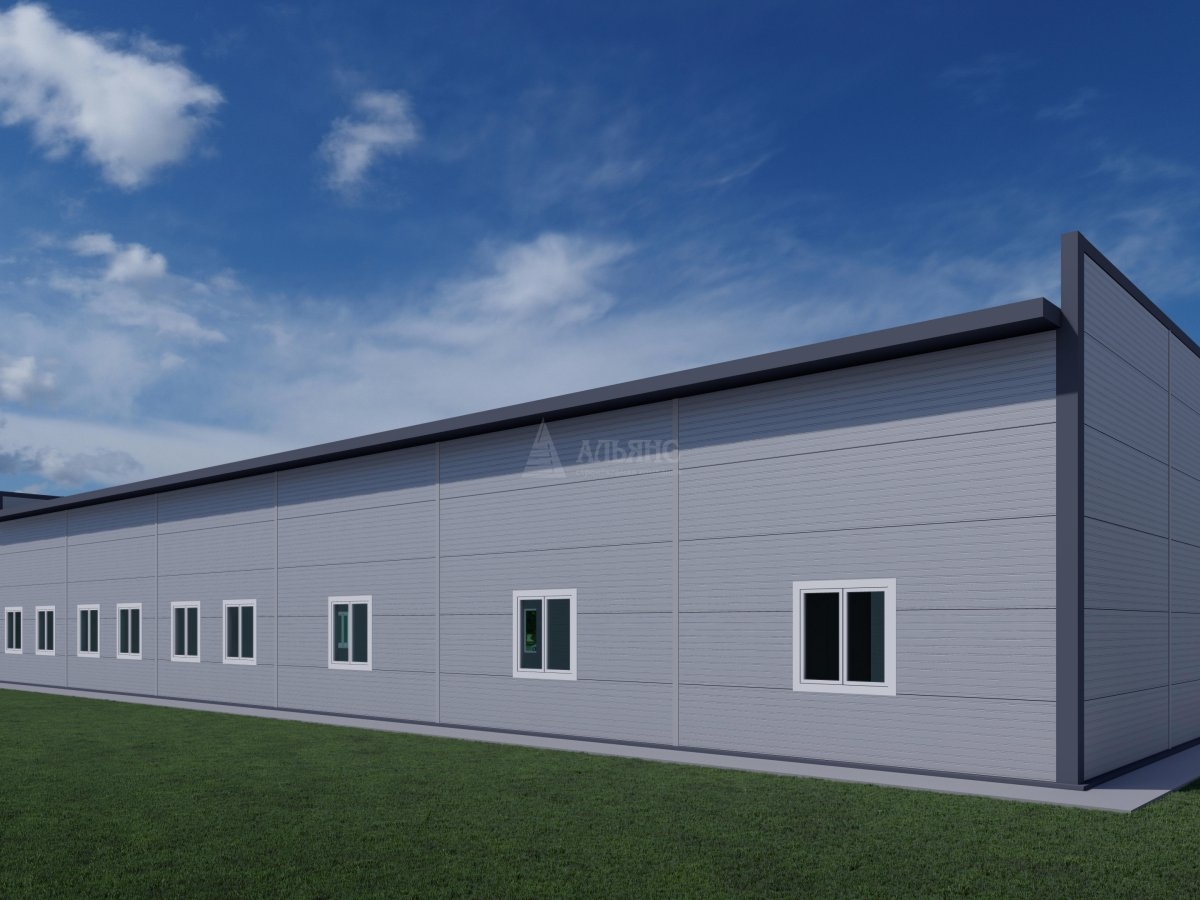 3D визуализация Цех по обработке с/х продукции из сэндвич панелей - фото 4