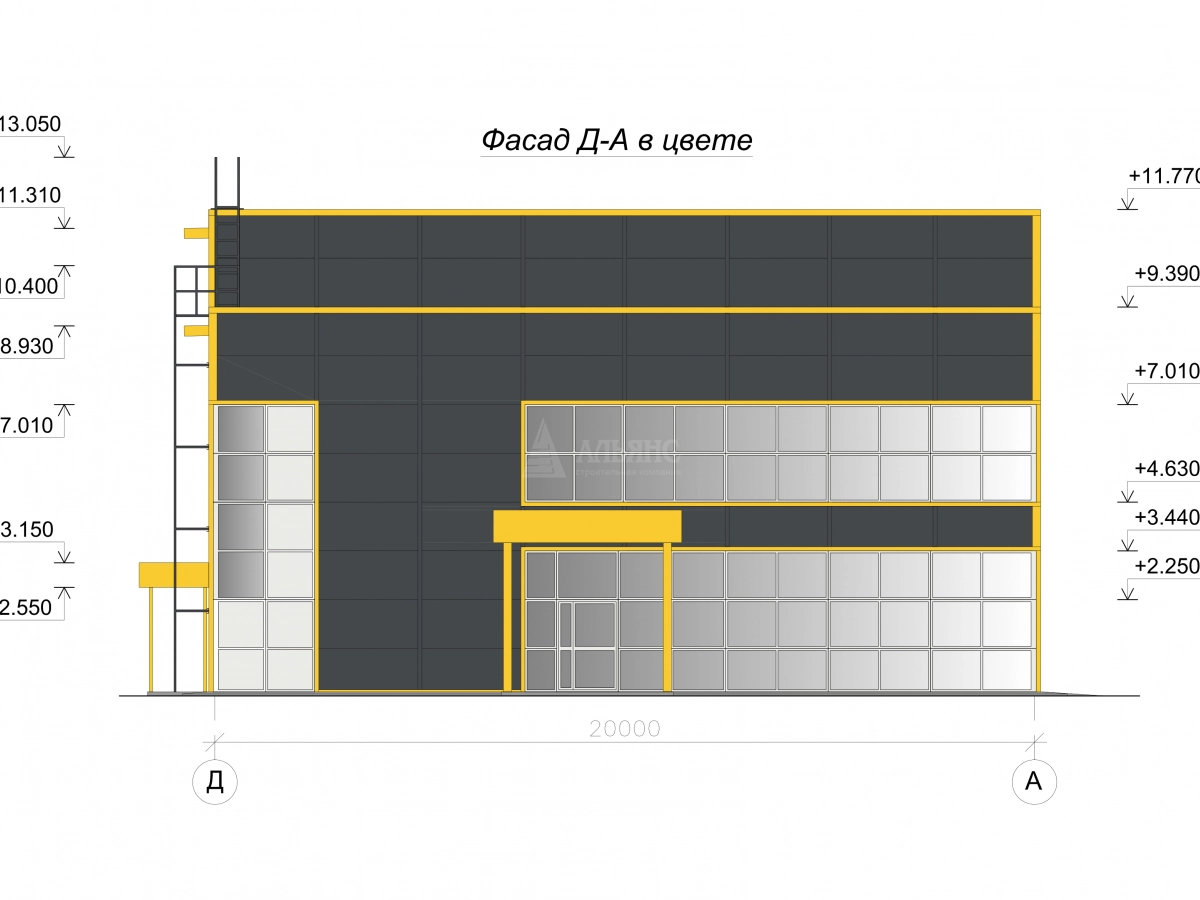 3D визуализация СТО с АБК из сэндвич-панелей - фото 4