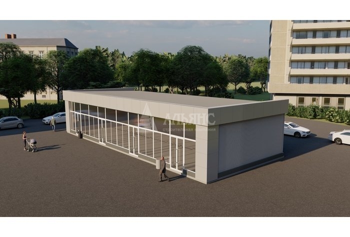 3D визуализация Павильон из сэндвич-панелей - фото 2