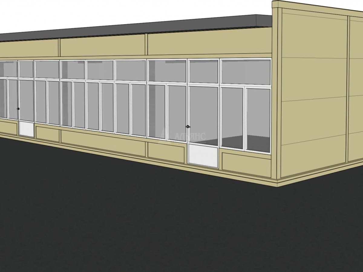 3D визуализация Проект павильона из сэндвич-панелей - фото 2